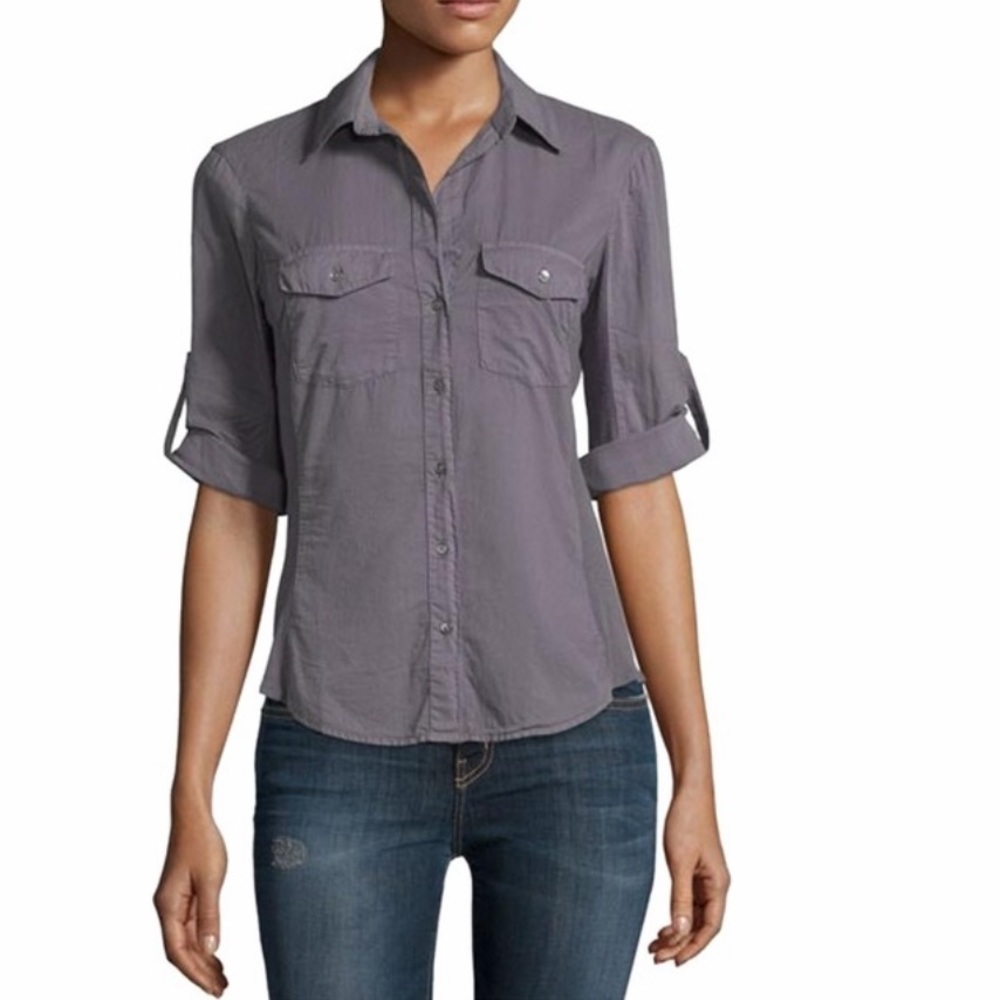 Standard James Peres Contrast Panel Button Down